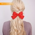 thumbnail image 4 of Large Bande de Cheveux Noeud Papillon Réglable Cheveux Multicolores Libre Corde Broches Bobby Scrunchies pour les Filles de Style Cadeau Bande Orange, 4 of 5