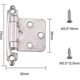 thumbnail image 2 of Door Hins, 1 P Hins For Cabinet, Board, Wardrobe Doors, For Kit Cabinet Doors (silver), 2 of 4