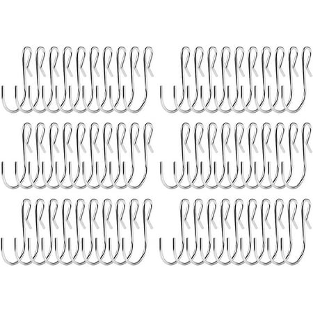 

60 Pieces Small S Hooks Stainless Steel Hooks Metal Hooks Hanging Stainless Steel Kitchen Hooks Silver S Shape Hooks Wardrobe Hooks Hanging Hook