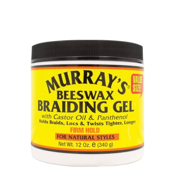 Murrays Beeswax Braiding Gel With Castor Oil and Panthenol, 12 oz