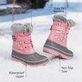 thumbnail image 3 of Bota DREAM PAIRS para Niñas Botas de Nieve Resistentes al Agua Rosa, 3 of 7