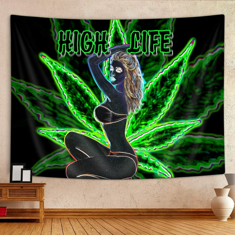 Black and green tapestry sale