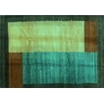 thumbnail image 1 of Ahgly Company Indoor Rectangle Abstract Turquoise Blue Contemporary Area Rugs, 8' x 12', 1 of 4