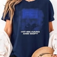 thumbnail image 2 of HIT ME HARD AND SOFT Blue Photo T-Shirt, Men's And Women's Graphic Tee 100% Cotton by TBun, Full Sizes S-5XL, 2 of 5