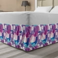 thumbnail image 1 of Geometric Bed Skirt, Digital Pastel Colored Square Shapes Fantasy Abstract Contemporary Illustration, Elastic Bedskirt Dust Ruffle Wrap Around for Bedding Decor, 4 Sizes, Multicolor, by Ambesonne, 1 of 2