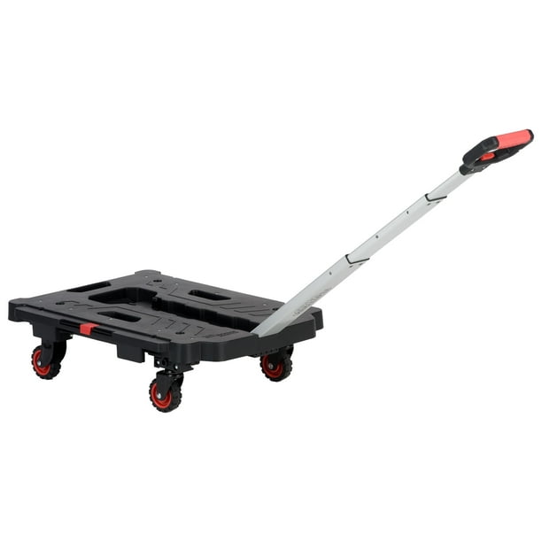Sparco Folding Platform Truck - Tubular Handle - 660 lb Capacity - Steel, Polyvinyl Chloride (PVC) - x 24.8 Sparco Folding Platform Truck - Tubular Handle - 660 lb Capacity - Steel, Polyvinyl Chloride (PVC) - x 24.8