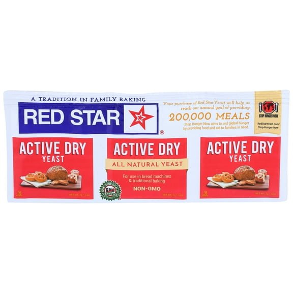 Red Star Yeast Active Dry Baking Yeast, 0.75 Ounce -- 18 per case.