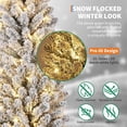 thumbnail image 6 of Takywep 7.5FT White Slim Pencil Christmas Tree with Snow Flocking, Pre-Decorated, 329 Tips, 251 Warm Decor, Sturdy Iron Stand for Apartment, Corner, Office, Indoor Holiday Home Décor, 6 of 7