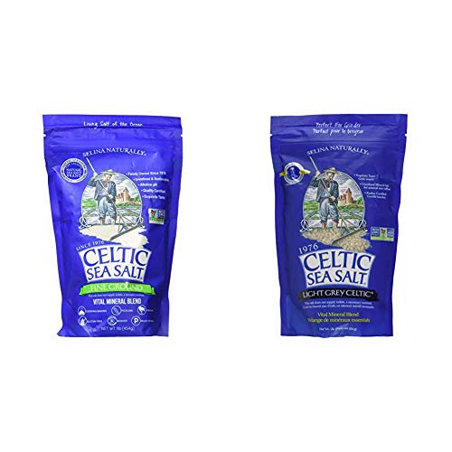 Fine Ground Celtic Sea Salt (1) 16 Ounce Resealable Bag of Nutritious, Classic Sea Salt