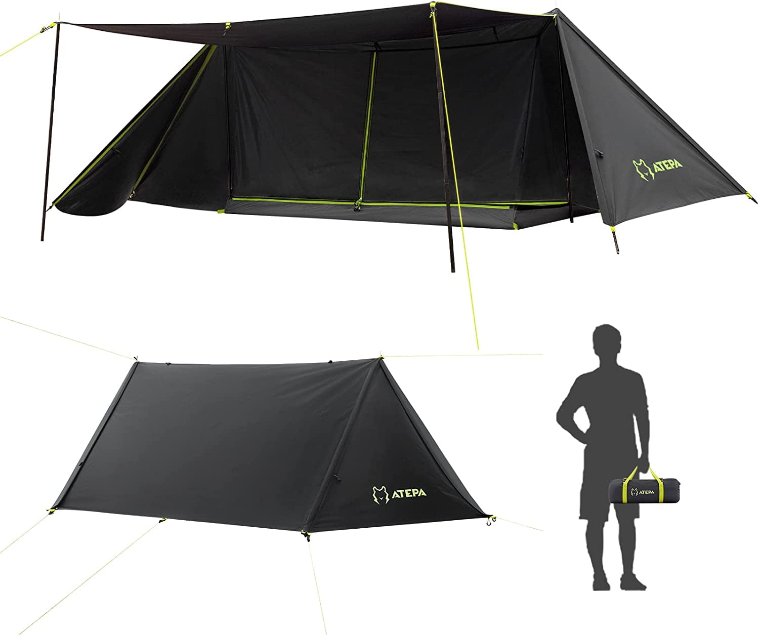 ATEPA Outdoor Hiking Tent Backpacking Hunting Tent Camp with Mosquito