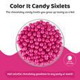 thumbnail image 3 of Color It Candy Shimmer Bright Pink Decorative Candy Buffet Sixlets, 14 oz, 3 of 10