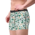 thumbnail image 2 of Fuzoiu Floral In Teal Print Men's Ultra Breathable Underwear,No Riding Up Boxer Briefs with ComfortFlexible Waistband-Medium, 2 of 5