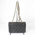 thumbnail image 3 of Pre-Owned CHANEL Matelasse Diana Chain Shoulder Bag in Black Lambskin for Women (Good), 3 of 20