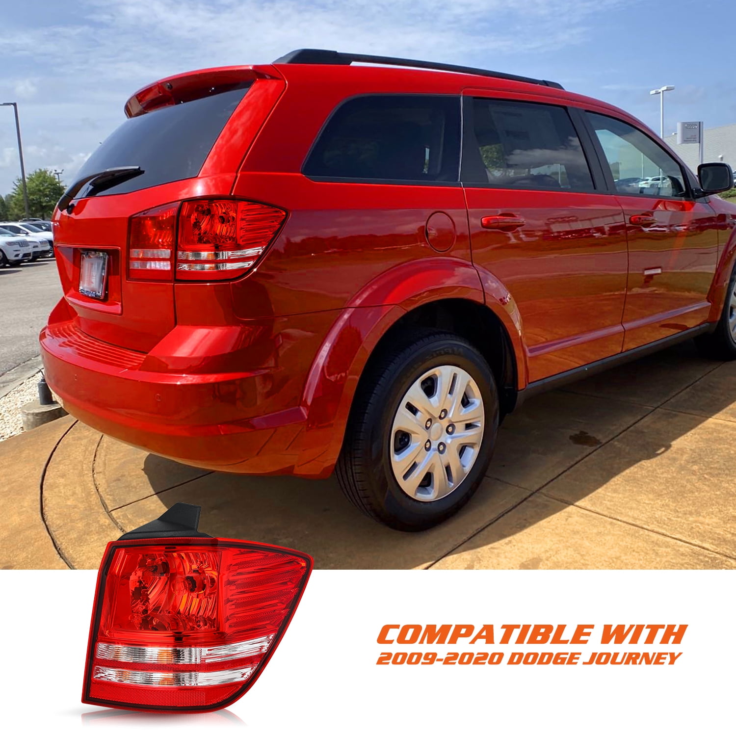 FOR DODGE JOURNEY 2009-2020 TAIL LIGHT OUTER SIDE BRAKE LAMP LEFT & RIGHT 09-20