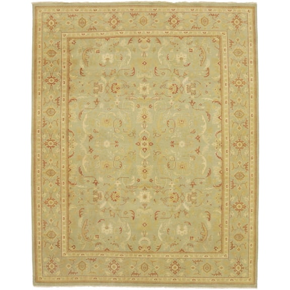 Tan Floral 8X10 Transitional Oriental Rug