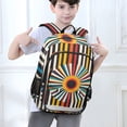 thumbnail image 6 of FORMRS Unisex School Backpack 17" Student Travel Bag with Laptop Compartment, Geometric Stripes, 6 of 7