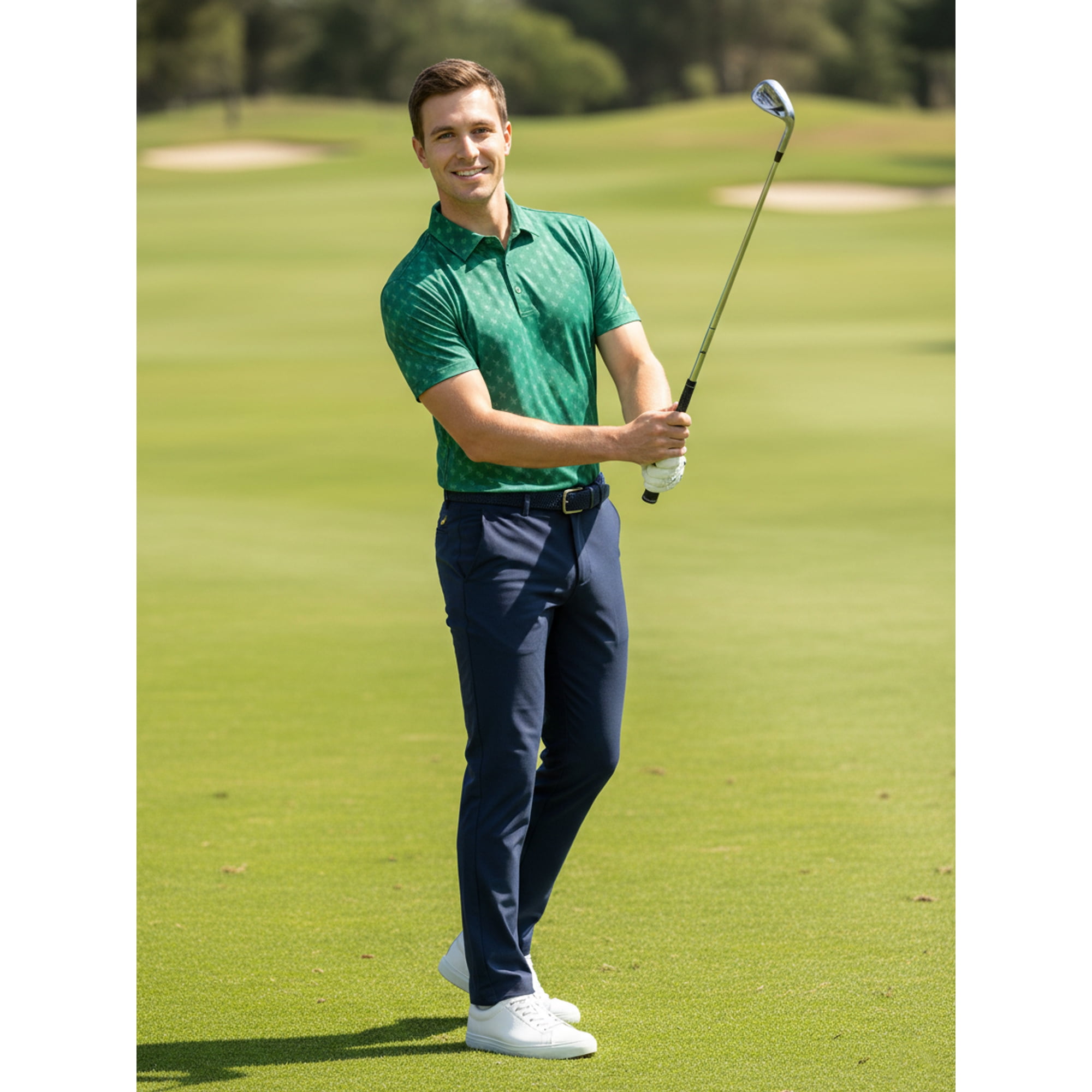 Birdie Bound Men's and Big and Tall Men's Novelty Print Polo Shirt, Sizes XS-4XLT