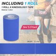 thumbnail image 2 of Uxcell 5.5yd x 4" Kinesiology Tape Adhesive Cotton Sport Muscle Tape Dark Blue, 2 of 7