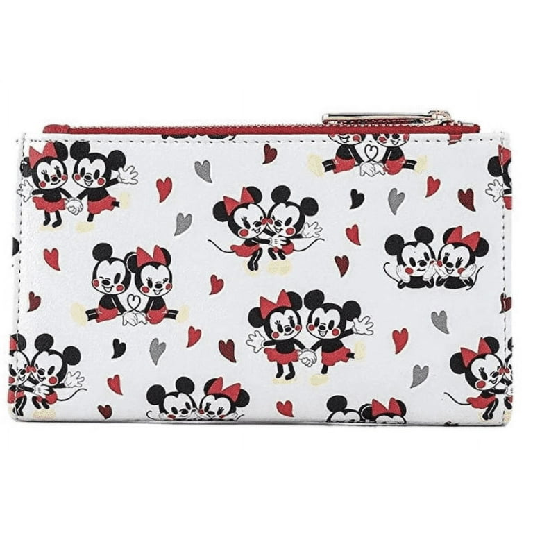 New Disney Boutique Minnie Loves Mickey Purse And Wallet Set Red Embossed