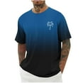 thumbnail image 2 of T Shirts for Men Clearance under $5 Short Sleeve Round-Neck Casual Print Sports Blouses Shirts, 2 of 4