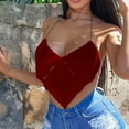 thumbnail image 2 of Sngxgn V Neck Tank Top for Women Camisole Shirt Blouse Sleeveless(Red,One Size), 2 of 7