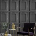 thumbnail image 2 of GrandDeco - Papel Pintado de Pared Diseño Panel de Madera (Negro), 2 of 2