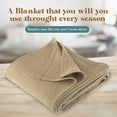 thumbnail image 2 of JMR Cozy Waffle Weave Blanket  Cotton Medium Weight Hotel Throw Blankets Great for Bed, Couch & Sofa Beige, Twin 66 x 90, 2 of 21