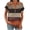 Brown, variant on Vmvidoty Women Summer T Shirts Short Sleeve V Neck Pocket Tee Top Brown XL