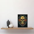 thumbnail image 2 of Skull Roses and Heart Tattoo Ink Body Art Rockabilly Americana 50s Artwork Framed Wall Art Print A4, 2 of 4