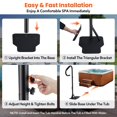 thumbnail image 4 of GloryStar Hot Tub Handrail with LED Light, 360° Rotatable Spa Side Handrail with 35"～57" Adjustable Height, Hot Tub Hand Rail with Slide-Under Base and Non-Slip Grip for Indoor & Outdoor, 4 of 7