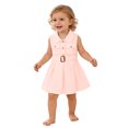 thumbnail image 2 of EnJoCho Toddler Girls Denim Jeans Dress Sleeveless Summer Casual Lapel Collar A-line Pleated Ruffl𝖾 Dress with Belt Toddler Summer Sleeveless 𝖲undress, 2 of 9