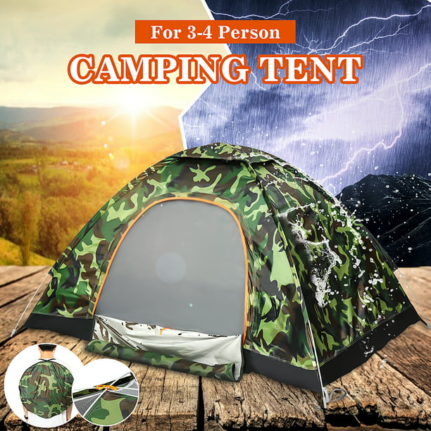 2 Person Camouflage Men Instant Automatic Pop Up Camping Sun Shelter Tent  Hiking Portable