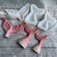 thumbnail image 3 of Crystal Epoxy Mold Mermaid Fish Tail Set Fondant Baking Tool Gypsum Resin Candle Soap Clay Cake Decoration Mold, 3 of 7