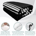 thumbnail image 4 of Full Quilt Set 78''x90'', Black Striped Lightweight Summer Bedspread Coverlet Set with 2 Pillow Shams, Farmhouse Black White Stripes Breathable All Season Quilt Bedding for Bedroom/Guest Room, 4 of 9