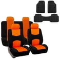 thumbnail image 1 of FH Group Car Seat Covers Full Set Cloth - Universal Fit Automotive Seat Covers, Solid Back Seat Cover, Washable Car Seat Cover for SUV, Sedan and Van with Floor Mat, 1 of 10