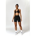 thumbnail image 4 of PISONIC Workout Sets for Women 2 Piece Twist Front Halter Sports Bras High Waist Biker Shorts Exercise Gym Yoga Outfit, 4 of 5