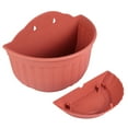 thumbnail image 2 of Semi-circular Imitation Leather Pattern European Style Wall-mounted Flower Pot, 2 of 8