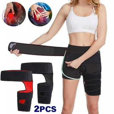 2 Pcs Hip Brace Thigh Compression Sleeve Wrap ,Hip Sciatica Pain Relief Device Brace for Men Women, Hip Support Brace for Pulled Muscles Suppor