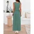 thumbnail image 6 of BTFBM Summer Maxi Dresses for Women Spring Sleeveless Casual Ruched High Waisted Long Sundress Flowy Beach Dress, 6 of 9