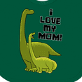 thumbnail image 4 of Inktastic I Love My Mom with Baby and Mommy Brontosaurus Boys or Girls Baby Bib, 4 of 4