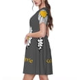 thumbnail image 2 of Disketp Keep Life Simple Daisy Flower para Vestido de Manga Corta para Mujeres, Vestidos de Verano para Mujeres, Casual y Holgado para la Playa, 2 of 6