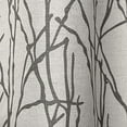 thumbnail image 2 of Exclusive Home Branches Linen Blend Grommet Top Curtain Panel Pair, 54"x84", Black Pearl, 2 of 7