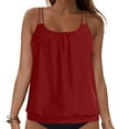 thumbnail image 6 of adviicd Womens Tummy Control Tankini Top No Bottom Loose Fit Quick Dry Swim Top Tank Top , L, 6 of 7