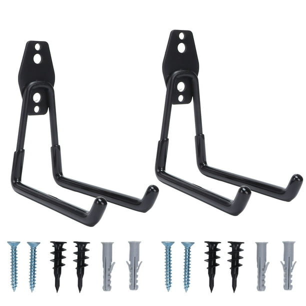 uds ganchos de garaje multiusos montaje en pared organizador de almacenamiento de garaje con 2 ganchos estilo B 13cm/5,1 pulgadas