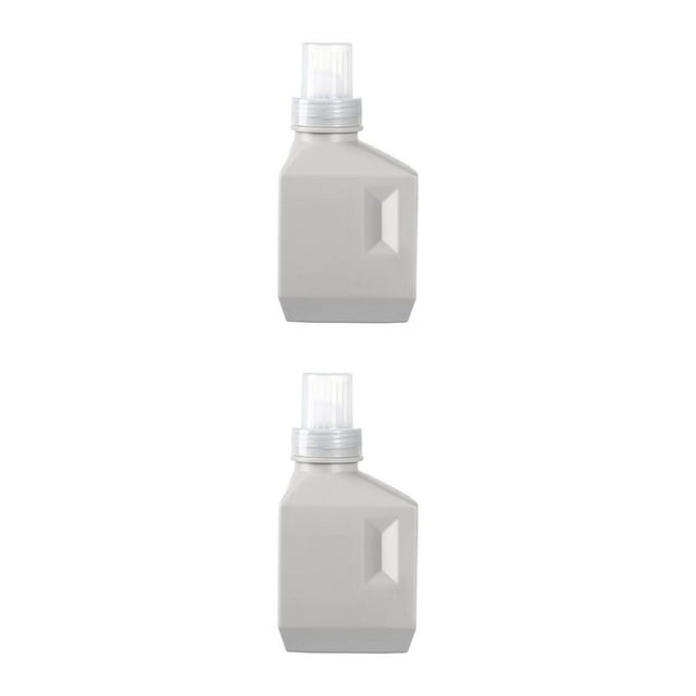 VONKY Bouteille de Lessive avec Étiquette Grande Capacité pour Usage Domestique Détergent Gris 600ML Standard 2ensemble