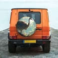 thumbnail image 6 of Logiee Majestic Ostrich In Forest Print Spare Tire Cover, Universal Wheel Protectors,Waterproof Dust-Proof UV Sun Wheel Tire Cover,Fit for SUV, RV, Travel Trailer, Truck-17 inch, 6 of 6