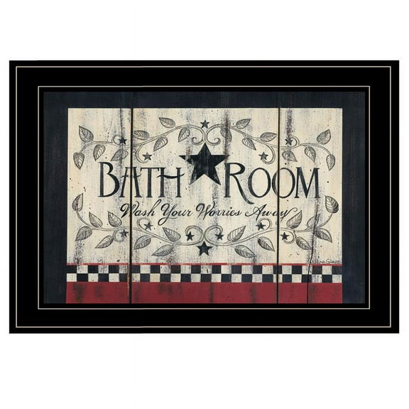 Bath Room by Linda Spivey Printed Framed Wall Art Wood Multi-Color