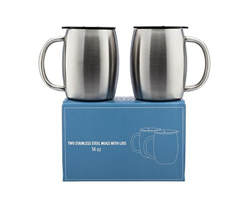 Stainless Steel Coffee Mug with Lid 14 Oz Double Walled Insulated Coffee Beer 