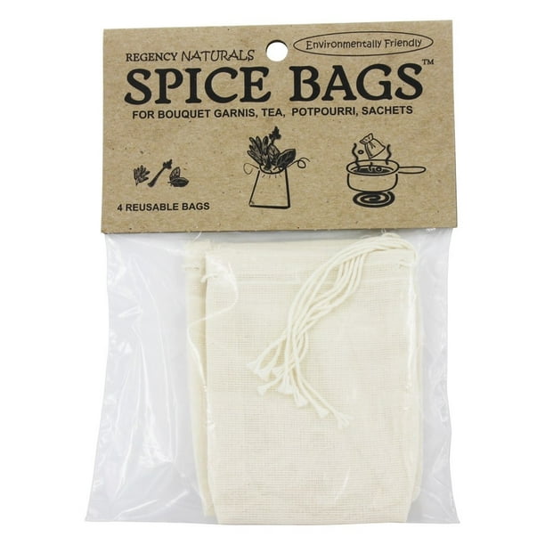 Regency Wraps Regency Natural Spice Bags 100 cotton set of 4