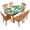 Summer Palm Leaf Tablecloths, variant on Summer Palm Leaf Oval Fitted Tablecloths, Jungle Plant Wipe Clean Elastic Table Cover, for Indoor Kitchen Dining Room or Outdoor Picnic Party Patio Decoration, Fits to 48" x 68" Oval Table, Green